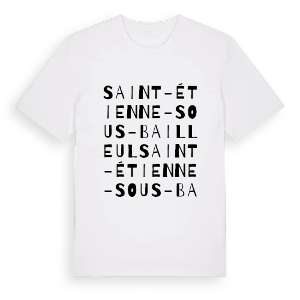 Saint-Étienne-sous-Bailleul ordlek t-shirt – ekologisk bomull t-shirt från Pinshirt