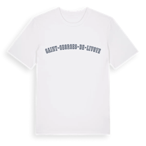 Saint-Georges-de-Livoye college t-shirt – ekologisk bomull t-shirt från Pinshirt