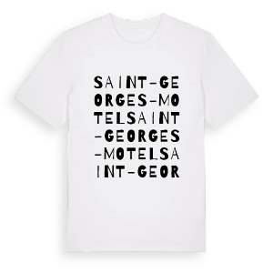 Saint-Georges-Motel ordlek t-shirt – ekologisk bomull t-shirt från Pinshirt