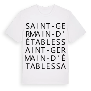 Saint-Germain-d'Étables ordlek t-shirt – ekologisk bomull t-shirt från Pinshirt