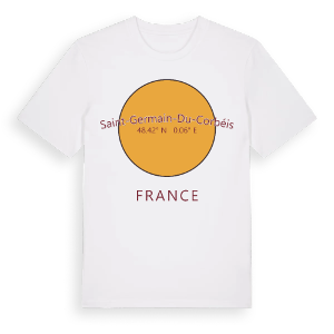 Saint-Germain-du-Corbéis cirkel t-shirt – ekologisk bomull t-shirt från Pinshirt