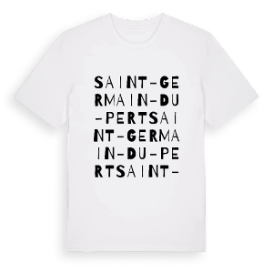 Saint-Germain-du-Pert ordlek t-shirt – ekologisk bomull t-shirt från Pinshirt