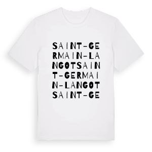 Saint-Germain-Langot ordlek t-shirt – ekologisk bomull t-shirt från Pinshirt