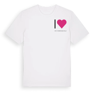 Jag älskar Saint-Germain-sous-Cailly t-shirt litet tryck – ekologisk bomull t-shirt från Pinshirt