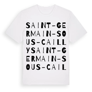 Saint-Germain-sous-Cailly ordlek t-shirt – ekologisk bomull t-shirt från Pinshirt