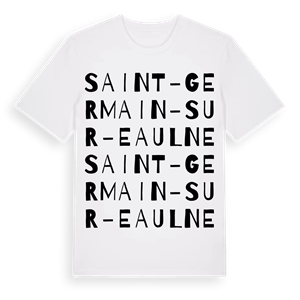 Saint-Germain-sur-Eaulne ordlek t-shirt – ekologisk bomull t-shirt från Pinshirt