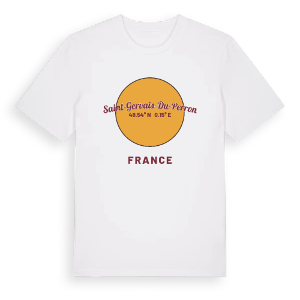 Saint-Gervais-du-Perron cirkel t-shirt – ekologisk bomull t-shirt från Pinshirt
