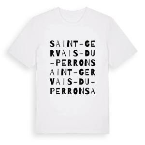 Saint-Gervais-du-Perron ordlek t-shirt – ekologisk bomull t-shirt från Pinshirt