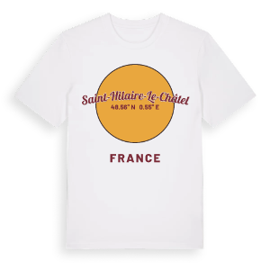 Saint-Hilaire-le-Châtel cirkel t-shirt – ekologisk bomull t-shirt från Pinshirt