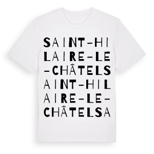 Saint-Hilaire-le-Châtel ordlek t-shirt – ekologisk bomull t-shirt från Pinshirt