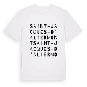 Saint-Jacques-d'Aliermont ordlek t-shirt – ekologisk bomull t-shirt från Pinshirt