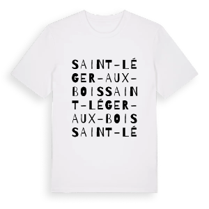 Saint-Léger-aux-Bois ordlek t-shirt – ekologisk bomull t-shirt från Pinshirt