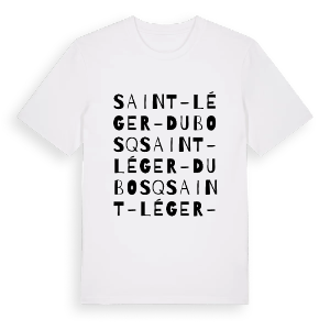 Saint-Léger-Dubosq ordlek t-shirt – ekologisk bomull t-shirt från Pinshirt
