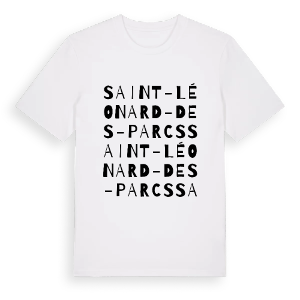 Saint-Léonard-des-Parcs ordlek t-shirt – ekologisk bomull t-shirt från Pinshirt