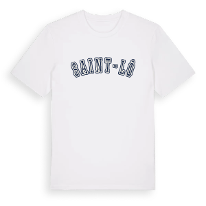 Saint-Lô college t-shirt – ekologisk bomull t-shirt från Pinshirt