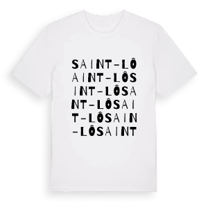 Saint-Lô ordlek t-shirt – ekologisk bomull t-shirt från Pinshirt