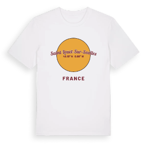 Saint-Louet-sur-Seulles cirkel t-shirt – ekologisk bomull t-shirt från Pinshirt