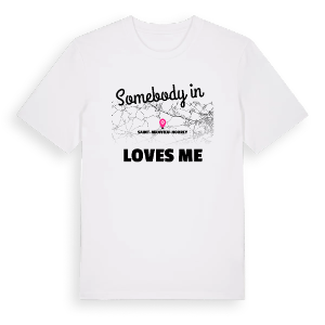 Någon i Saint-Manvieu-Norrey älskar mig t-shirt – ekologisk bomull t-shirt från Pinshirt