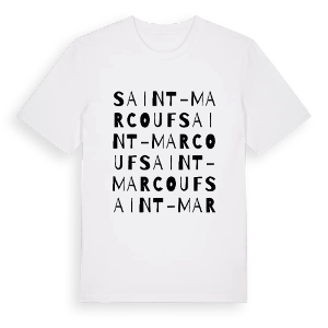 Saint-Marcouf ordlek t-shirt – ekologisk bomull t-shirt från Pinshirt