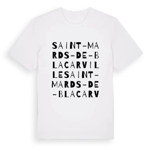 Saint-Mards-de-Blacarville ordlek t-shirt – ekologisk bomull t-shirt från Pinshirt