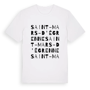 Saint-Mars-d'Égrenne ordlek t-shirt – ekologisk bomull t-shirt från Pinshirt