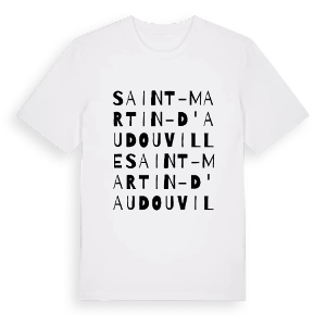 Saint-Martin-d'Audouville ordlek t-shirt – ekologisk bomull t-shirt från Pinshirt