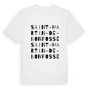 Saint-Martin-de-Bonfossé ordlek t-shirt – ekologisk bomull t-shirt från Pinshirt