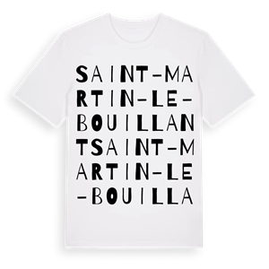 Saint-Martin-le-Bouillant ordlek t-shirt – ekologisk bomull t-shirt från Pinshirt