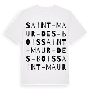 Saint-Maur-des-Bois ordlek t-shirt – ekologisk bomull t-shirt från Pinshirt
