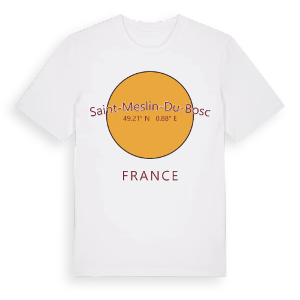 Saint-Meslin-du-Bosc cirkel t-shirt – ekologisk bomull t-shirt från Pinshirt