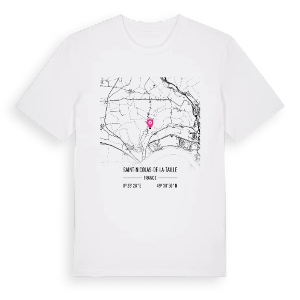 Saint-Nicolas-de-la-Taille karta t-shirt – ekologisk bomull t-shirt från Pinshirt