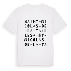 Saint-Nicolas-de-la-Taille ordlek t-shirt – ekologisk bomull t-shirt från Pinshirt