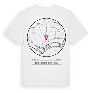 Saint-Nicolas-de-la-Taille t-shirt – ekologisk bomull t-shirt från Pinshirt