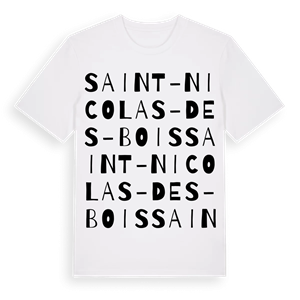 Saint-Nicolas-des-Bois ordlek t-shirt – ekologisk bomull t-shirt från Pinshirt
