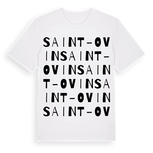 Saint-Ovin ordlek t-shirt – ekologisk bomull t-shirt från Pinshirt