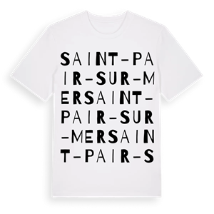 Saint-Pair-sur-Mer ordlek t-shirt – ekologisk bomull t-shirt från Pinshirt
