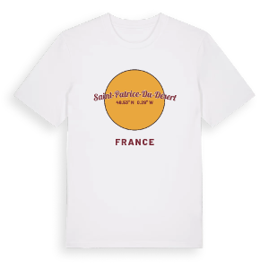 Saint-Patrice-du-Désert cirkel t-shirt – ekologisk bomull t-shirt från Pinshirt