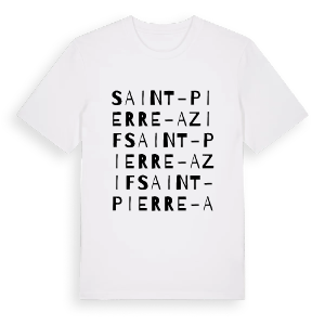 Saint-Pierre-Azif ordlek t-shirt – ekologisk bomull t-shirt från Pinshirt
