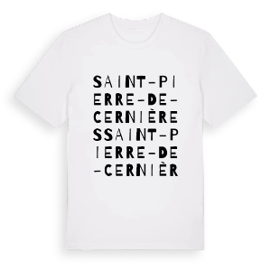 Saint-Pierre-de-Cernières ordlek t-shirt – ekologisk bomull t-shirt från Pinshirt