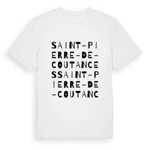 Saint-Pierre-de-Coutances ordlek t-shirt – ekologisk bomull t-shirt från Pinshirt