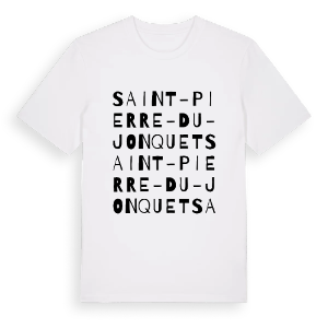 Saint-Pierre-du-Jonquet ordlek t-shirt – ekologisk bomull t-shirt från Pinshirt