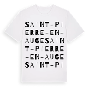 Saint-Pierre-en-Auge ordlek t-shirt – ekologisk bomull t-shirt från Pinshirt