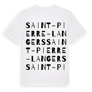 Saint-Pierre-Langers ordlek t-shirt – ekologisk bomull t-shirt från Pinshirt