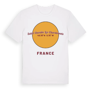 Saint-Quentin-les-Chardonnets cirkel t-shirt – ekologisk bomull t-shirt från Pinshirt