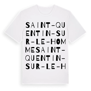 Saint-Quentin-sur-le-Homme ordlek t-shirt – ekologisk bomull t-shirt från Pinshirt