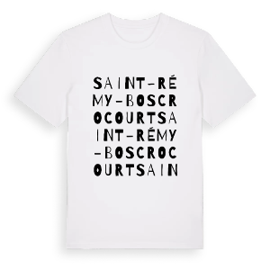 Saint-Rémy-Boscrocourt ordlek t-shirt – ekologisk bomull t-shirt från Pinshirt