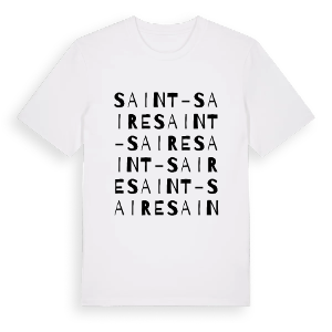Saint-Saire ordlek t-shirt – ekologisk bomull t-shirt från Pinshirt