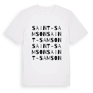 Saint-Samson ordlek t-shirt – ekologisk bomull t-shirt från Pinshirt