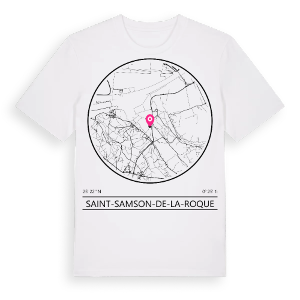 Saint-Samson-de-la-Roque t-shirt – ekologisk bomull t-shirt från Pinshirt