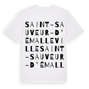 Saint-Sauveur-d'Émalleville ordlek t-shirt – ekologisk bomull t-shirt från Pinshirt